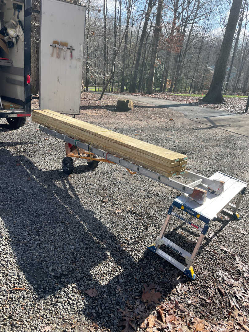 Customer submitted image For a Ladder Mover review.