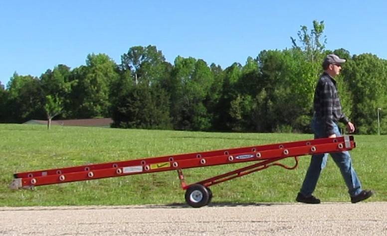 Ladder Mover™ carrying a ladder in a flat position.