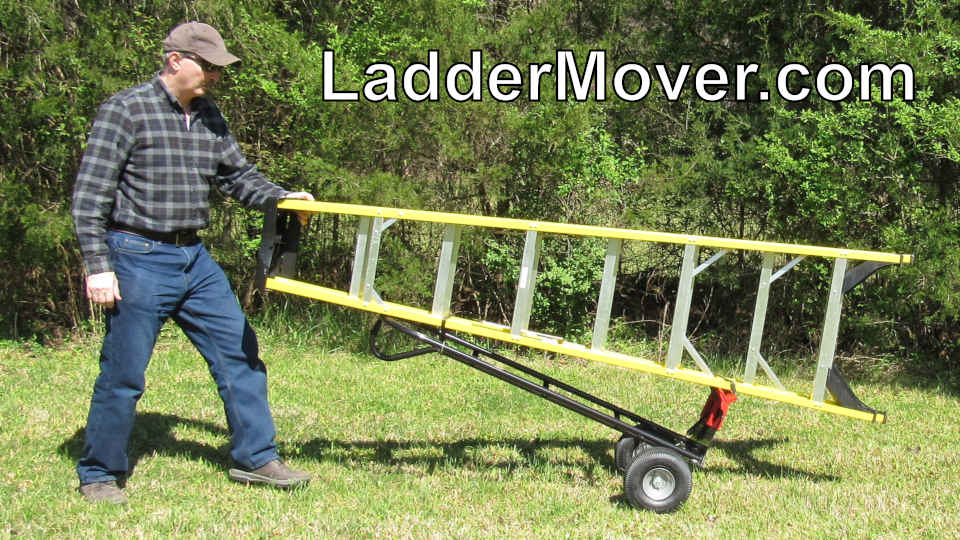 Ladder Mover™ carrying a ladder in a side position.